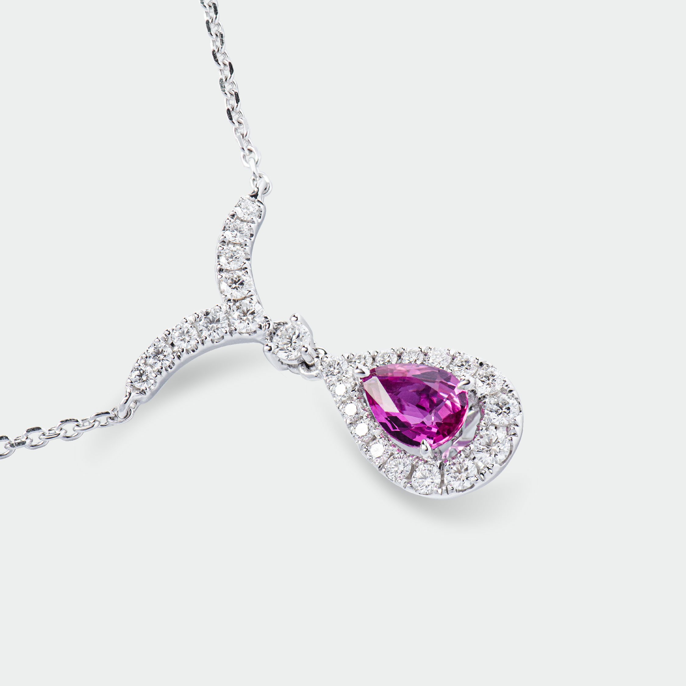 Candy Drops Pink Sapphire Necklace